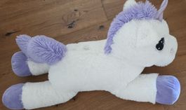 Plüschtier Einhorn weiss lila neuwertiger Zustand