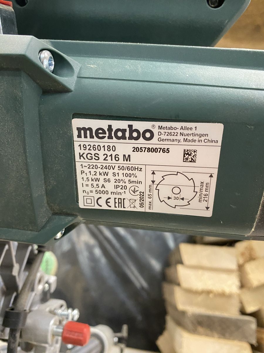 Metabo Seghe: Metabo KGS 216 M  – Usato da Schmitten FR venduto da gauch04 3