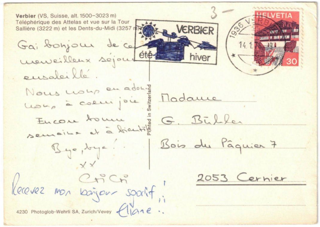 Cartoline postali: Verbier - Luftseilbahn Attelas – Usato da Binningen venduto da Mountainrider 1