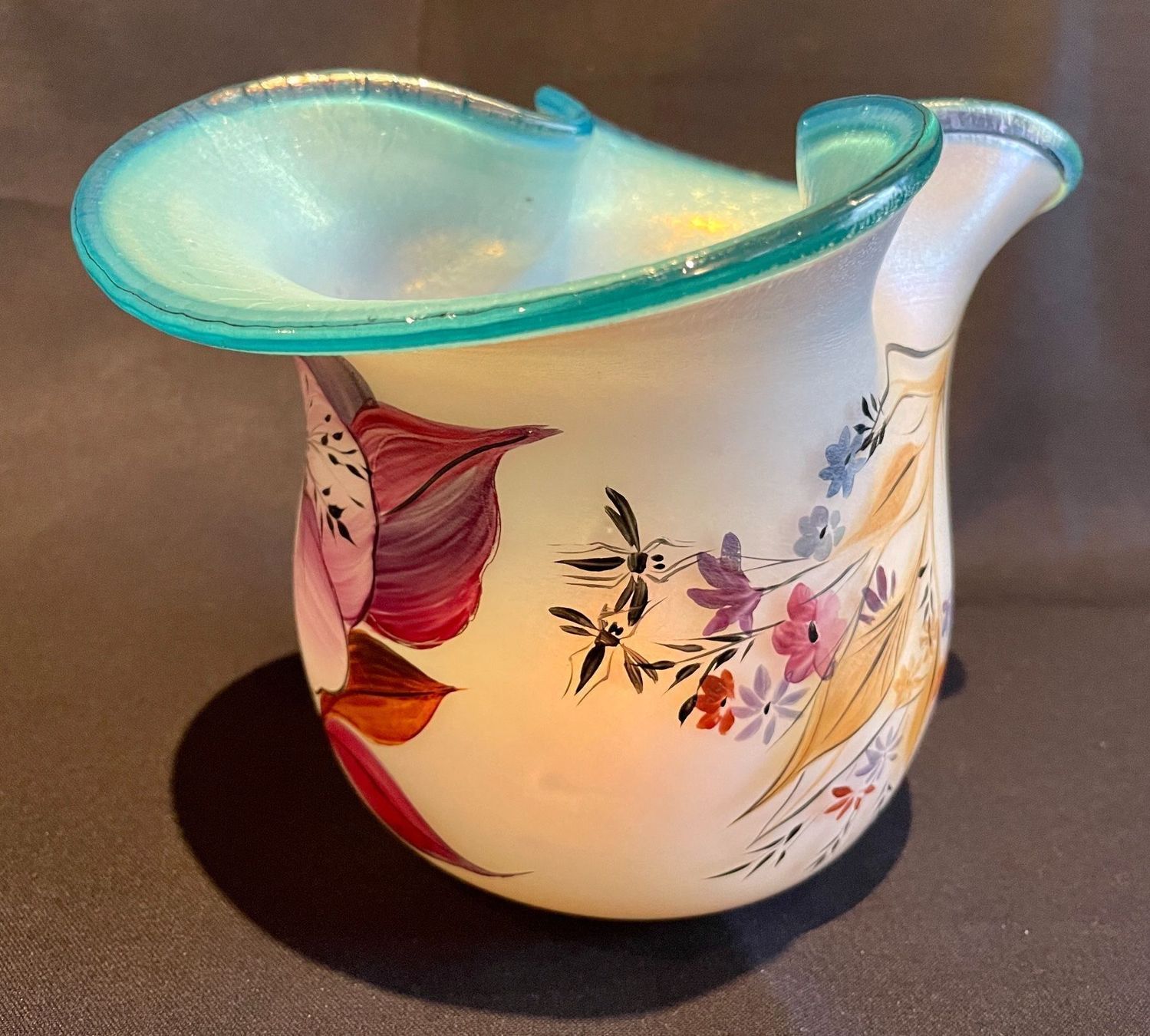 Vase & Récipients: Eisch Glasvase mundgeblasen handgemalt – Neuf (Voir description) à Bern par Chraebu2 9