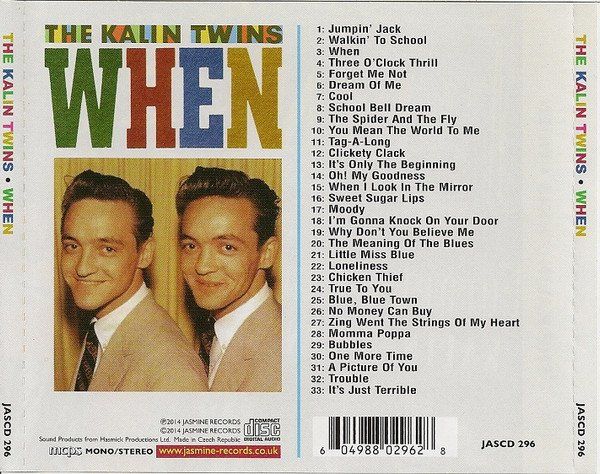 CD: Kalin Twins WHEN It's Just Terrible Ballade Rock & Roll CD – Usato da Kandergrund venduto da Sososo 1