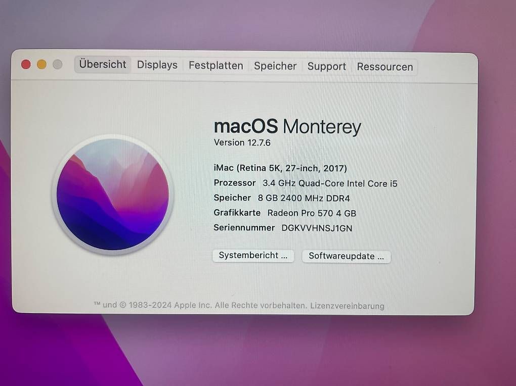 PC: Apple iMac Retina 5K 27" (2017) – Usato da Luzern venduto da maunakea4185 1