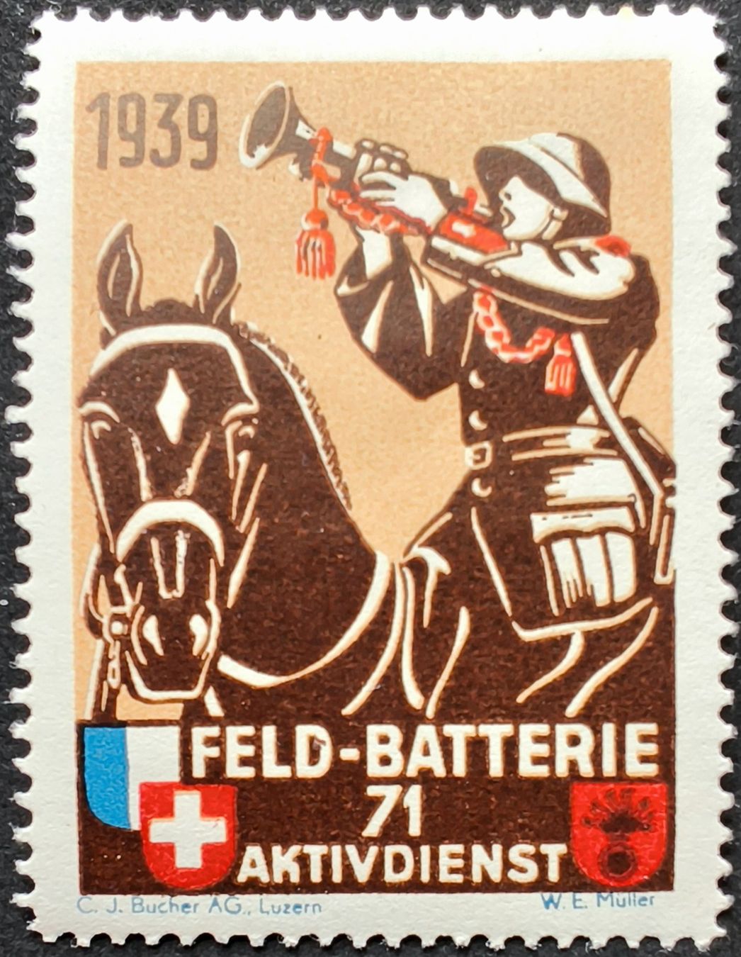 Alle Briefmarken: Feld-Batterie 71, 2.WK, Wi Art 277 – Gebraucht aus Niederuzwil von LichtPhil