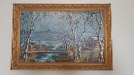 Peinture sur toile H.Moreillon 1982