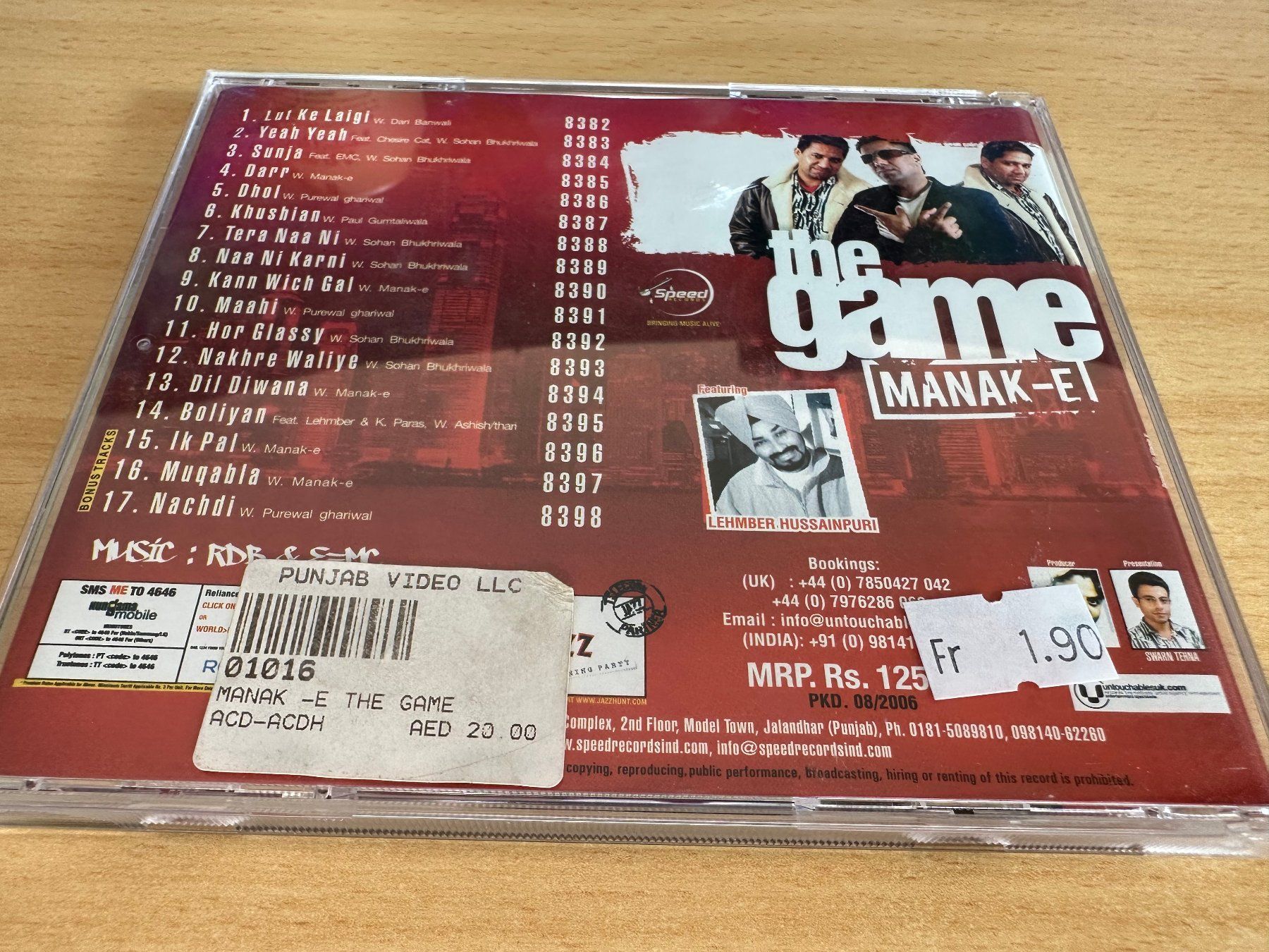 CD: Manak-E - The Game – Usato da Rikon im Tösstal venduto da Alpenmutz 1