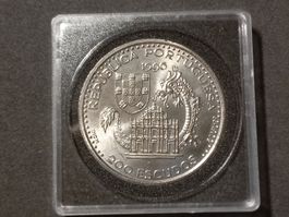 Portugiesische 200 Escudos Münze 1996, Entdeckung Macau.