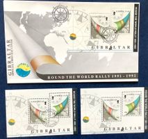 1992 - Gibraltar GB - Welt Segelregatta FDC +Block ** + ET