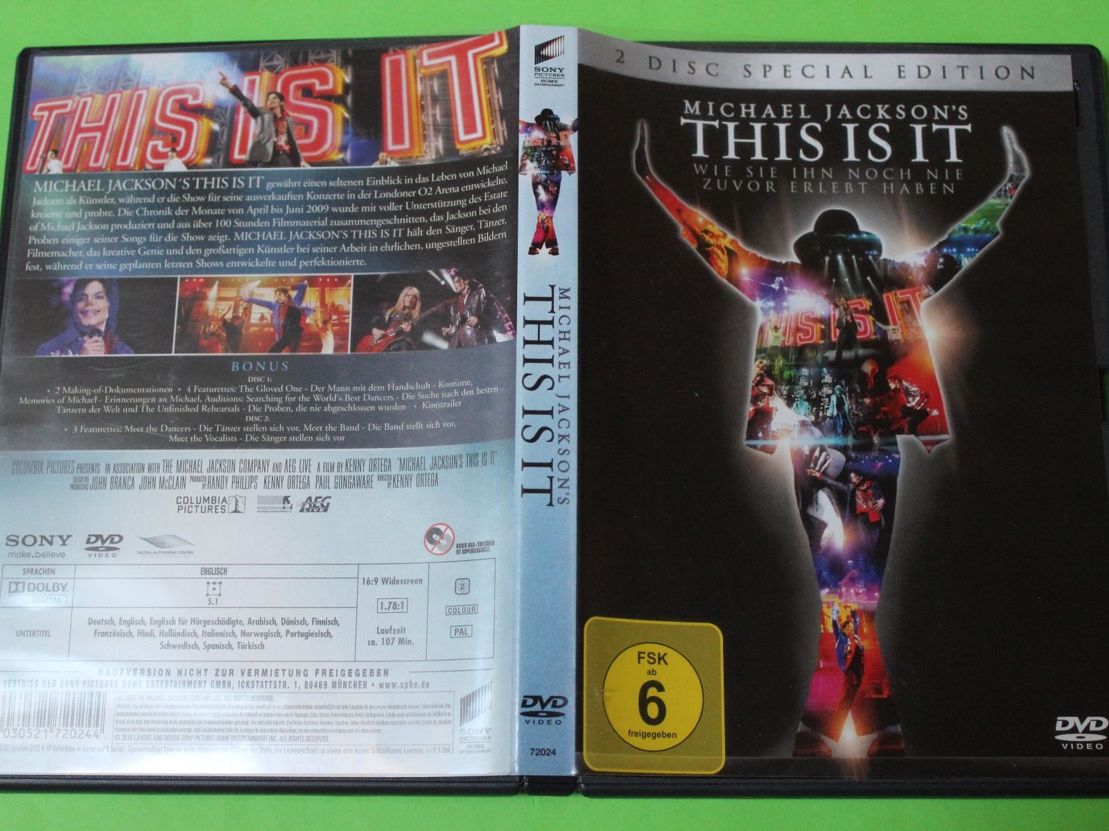 Tutti i DVDs: Michael Jackson - This is it 2DVD (Special Edition) 2010 – Usato da Tübach venduto da JamesStone 8