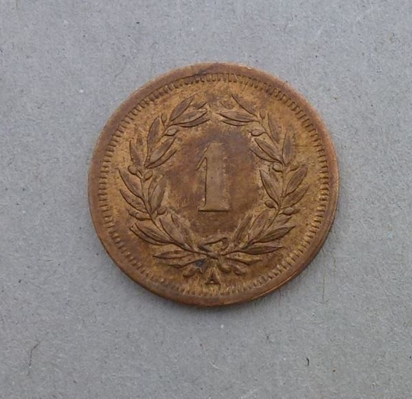 Tutti le monete: ++ 1 Rappen 1850 – Usato da Walkringen venduto da Casablanca777 1