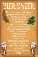Blechschild-BIER UNSER-IN EWIGKEIT