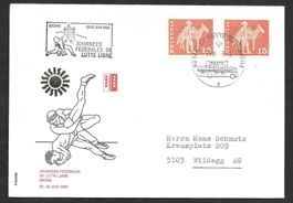 Werbemarken 357-357L Sonderbrief A. 1107 Sierre 29.6.1968