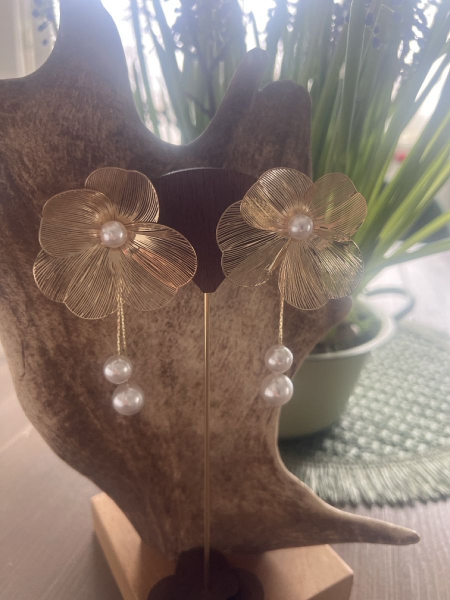 Boucles d'oreille: Elegante Ohrringe in Goldoptik mit Perlen  – Neuf (Voir description) à Seon par Sunny-Schmuck78