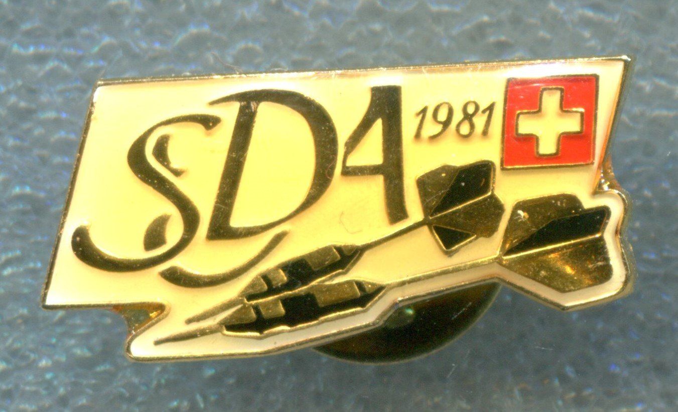 Plaketten & Abzeichen: Swiss Darts Association  1981 – Gebraucht aus Winterthur von Sammleroase