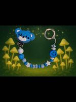 Silikon- Nuggikette blau Bär