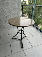 Gartentisch, Marmortisch mit Untergestell aus Metall