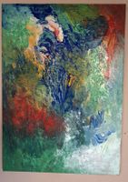 Gemälde " Blüten Chaos" handmade 50×70
