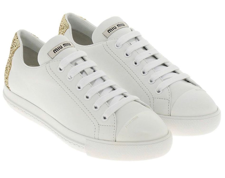 Miu Miu by Prada Sneakers Gold Glitzer (Neu und originalverpackt