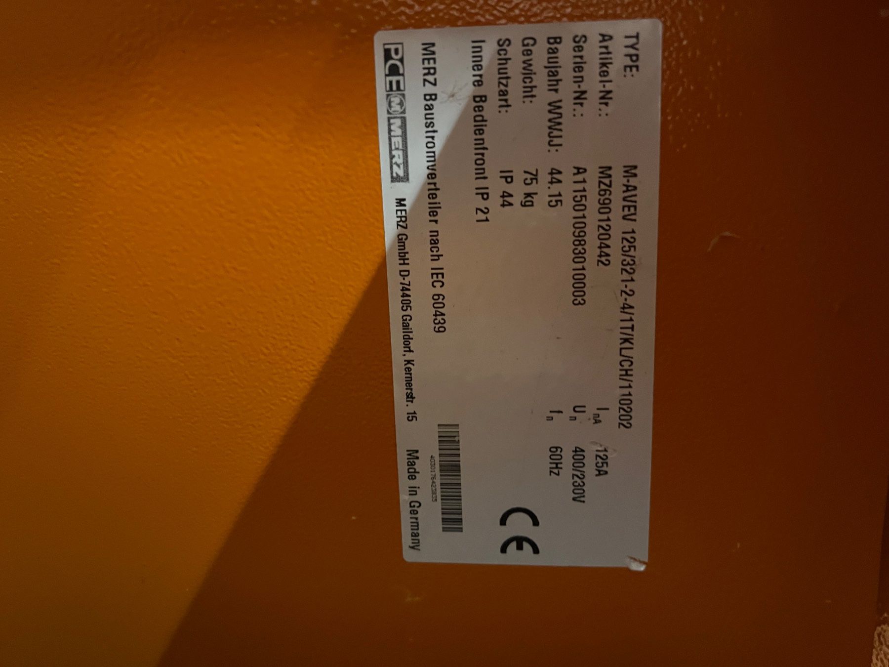 Electrotechnique: Baustromverteiler MERZ 125A / 400V / CEE – D'occasion à Lyssach par Fletch01 7