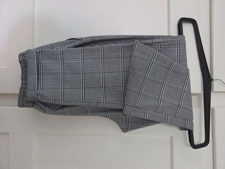 Stoffhose kariert grau weiss mit Gummizug neu