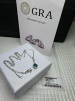 Collier argent avec diamant de moissanite de 1 ct certifié