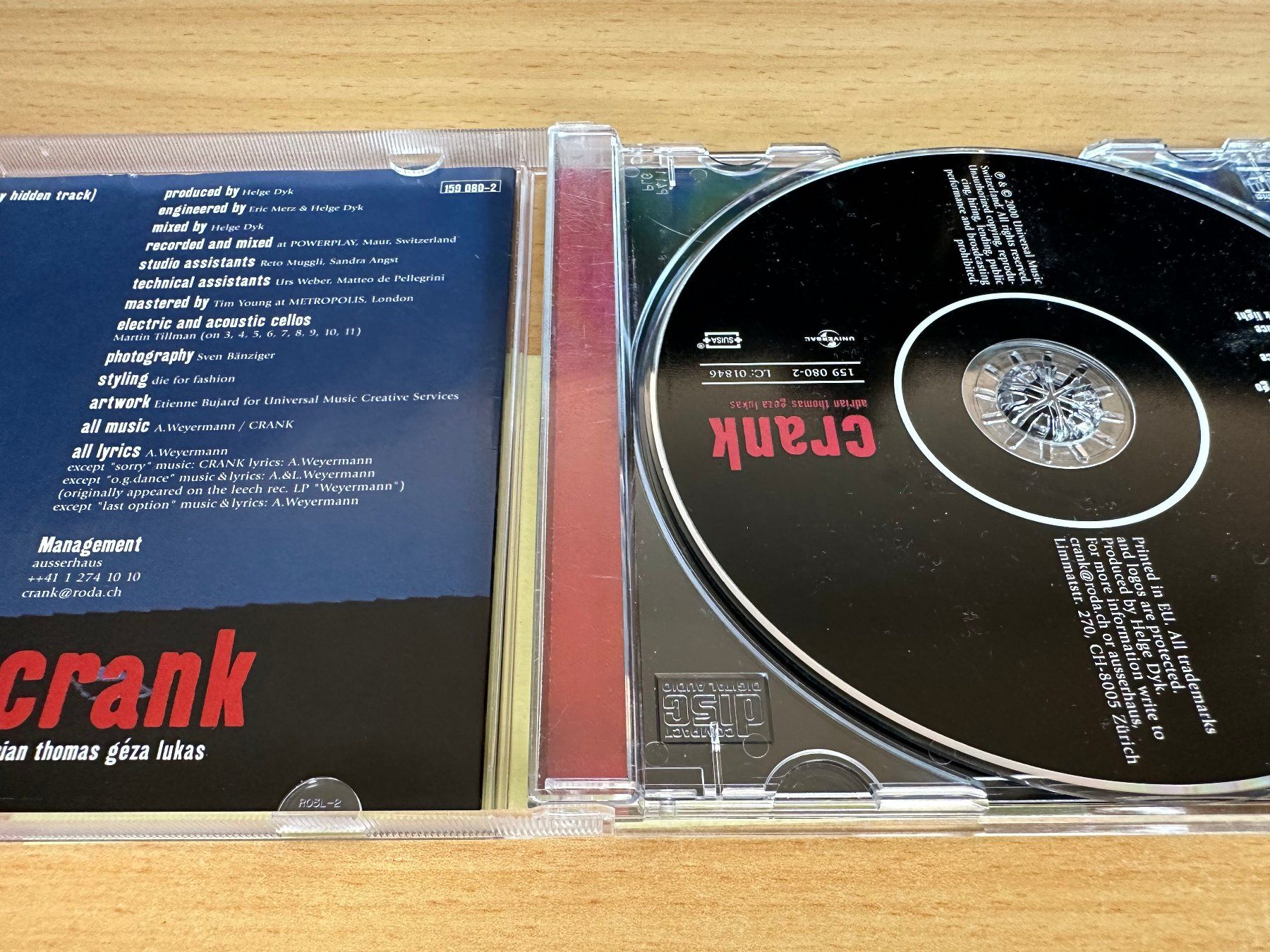 CD: Crank – Crank – Usato da Rikon im Tösstal venduto da Alpenmutz 2