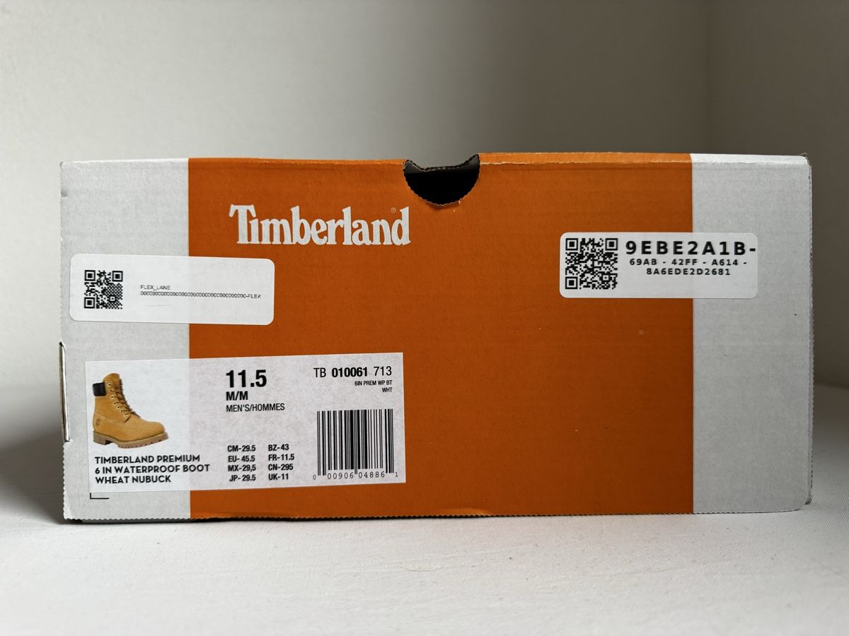 Timberland Scarpe da uomo: Timberland Premium 6 inch Boot, Wheat Nubuck – Nuovo (secondo la descrizione) da Vilters venduto da Sidsel_M 4