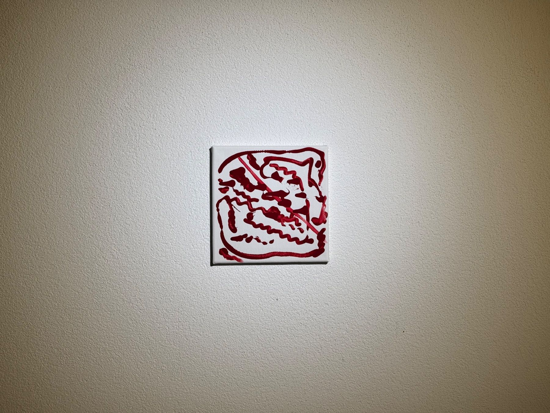 Tableaux: Abstraktes Acrylbild, rot auf weiss – Neuf (Voir description) à Rümlang par Oleksii_Filatov