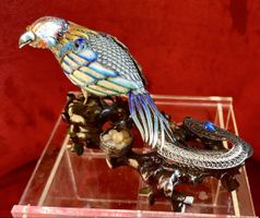 Antike Chinesische Cloisonné Vogel Figur✨Rarität✨