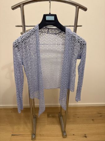Offener Strick-Cardigan in Hellblau - One Size