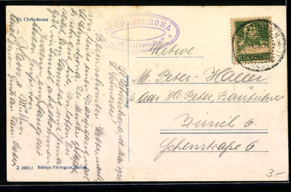 Ansichtskarten: AK St. Chrischona, Kaffeehalle Waldrain – Gebraucht aus Berlin von bartko-reher 1