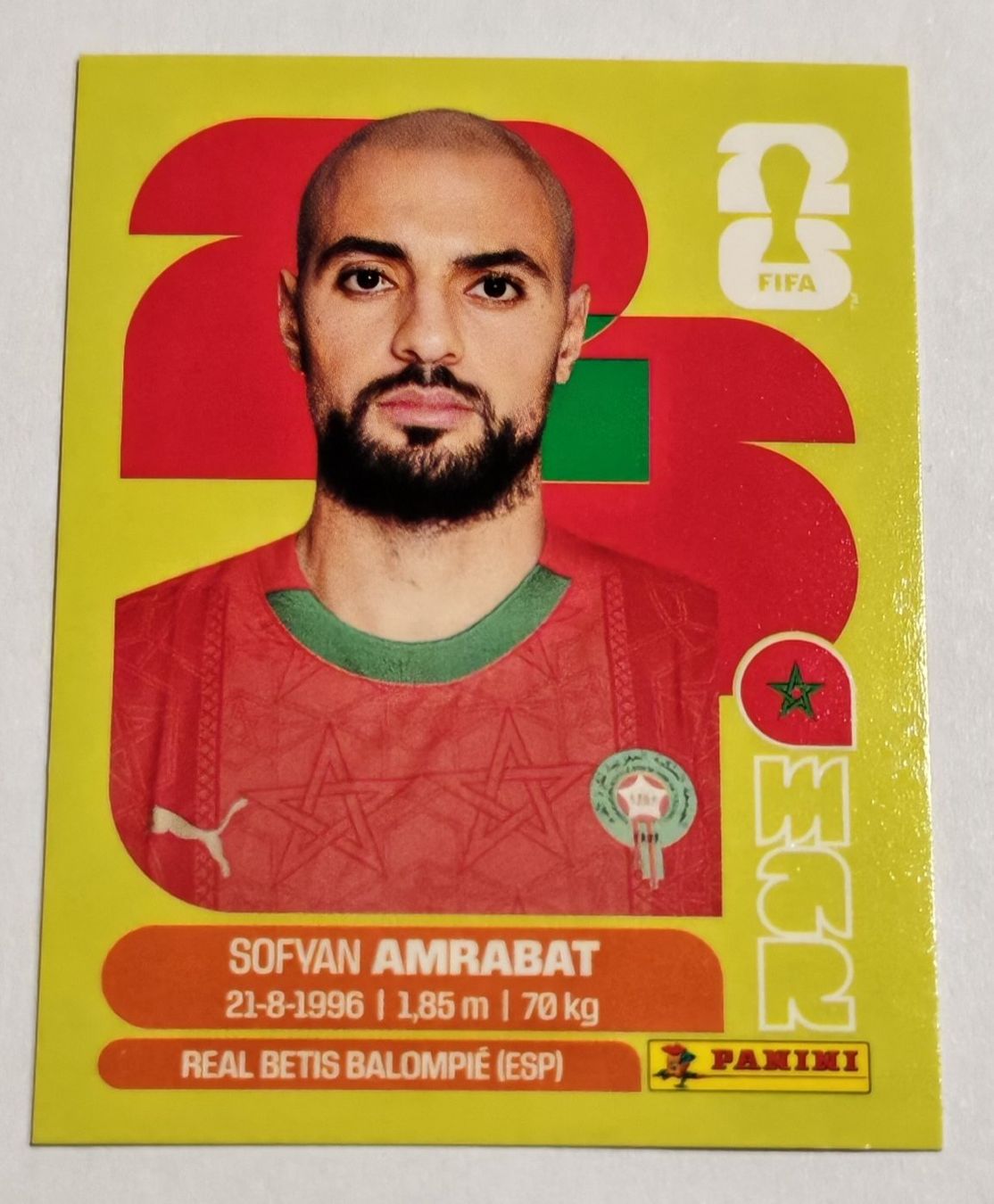 Panini Cartes à collectionner: Sofyan Amrabat - MAR 10 – Neuf (Voir description) à Rietheim par Squaley