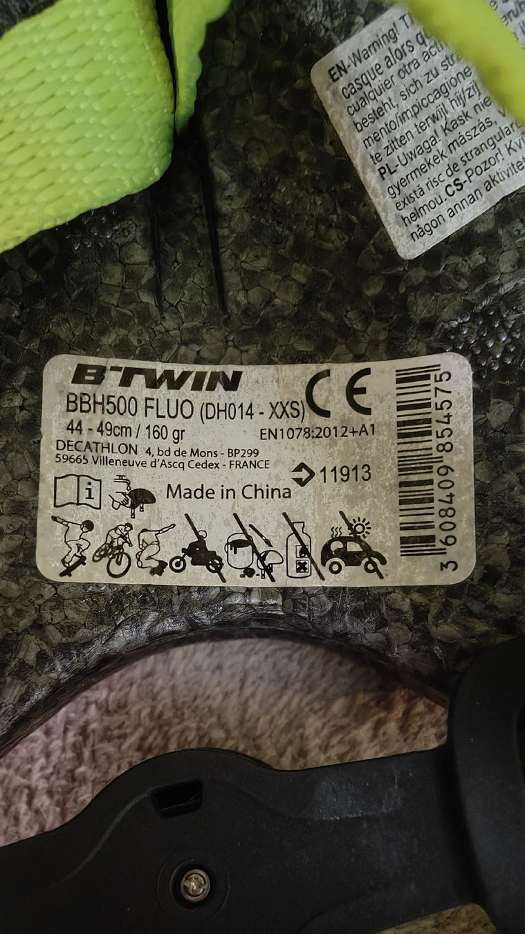Decathlon Caschi: Kinderhelm Velohelm Btwin 2XS 44-49cm – Usato da Mellingen venduto da Moss28 3