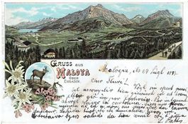 Gruss aus Maloya Oberengadin, 1897