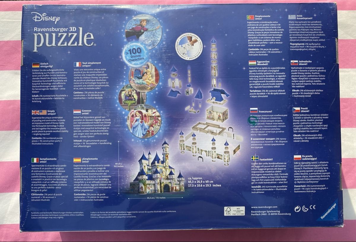 Ravensburger Puzzle: NEUES Ravensburger 3D Puzzle DISNEY SCHLOSS – Nuovo e nell'imballaggio originale da Bauma venduto da vorsteg01 1