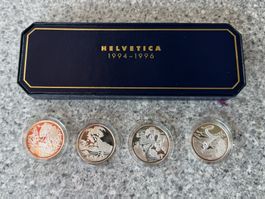 4er 20 Franken Silber Gedenkmünzen-Set "Sagenumwobene Landsc