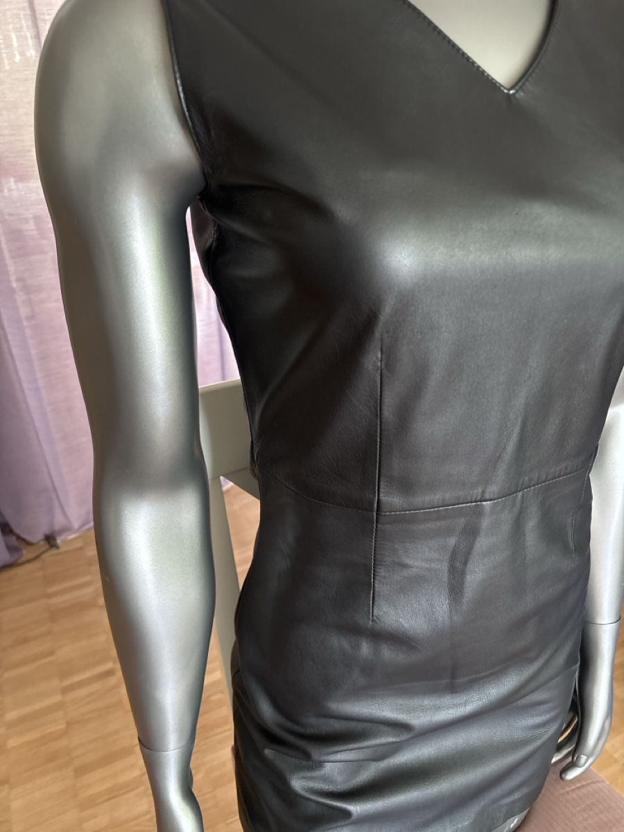 Vestiti: Kurzes Leder Kleid, schwarz – Usato da Jona venduto da cosa03 1