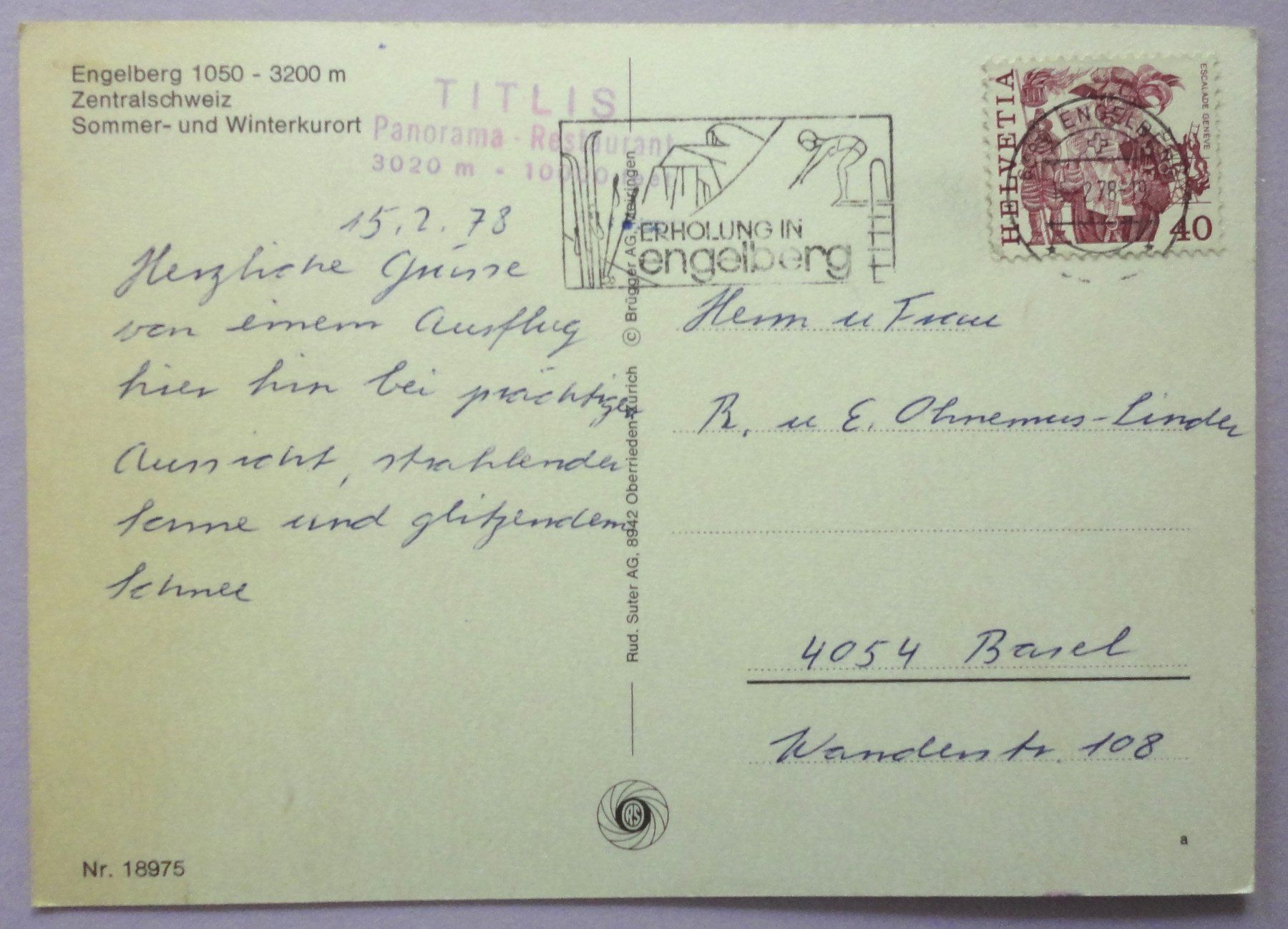 Cartoline postali: Engelberg - Panorama – Difettoso da Fétigny venduto da Billy2miny 1