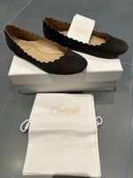 Ballerines Chloé suédine brun taille 37 avec boîte