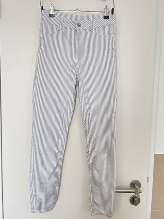 Calzedonia gestreifte Skinny Jeans hellblau (S)