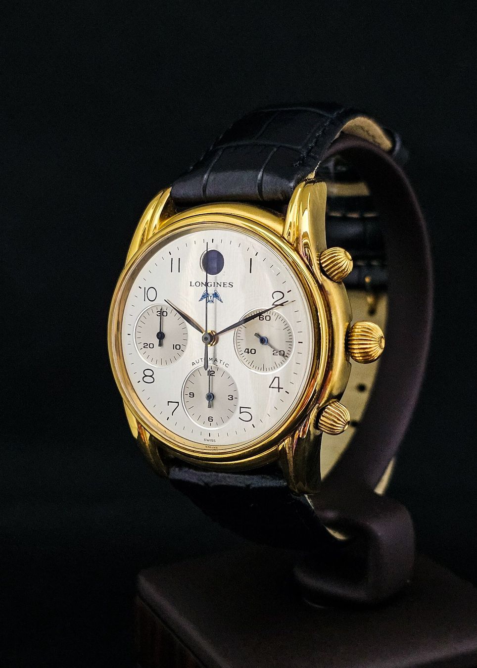 Longines Orologi: Longines Chronograph Vergoldet Verpackung+Garantie – Usato da Lugano venduto da R.Riccardo 3