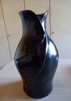 Schwarzgraue Keramikvase, modern & elegant, H. 30 cm