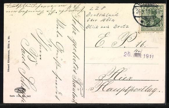 Photos & posters: Köln a. Rh., Zeppelin über der Stadt – D'occasion à Berlin par bartko-reher 1