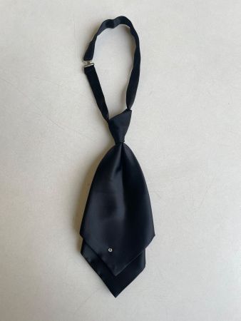 Vintage vorgebundene Krawatte in Schwarz - Top Zustand!