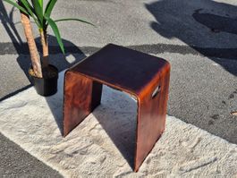 tabouret vintage en bois courbé, table  de appoint