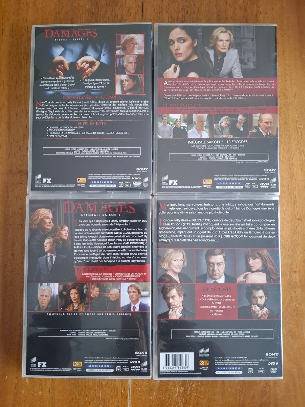 Tutti i DVDs: DAMAGES - Coffret de 4 DVD - Saisons 1 à 4 – Usato da Villars-sur-Glâne venduto da japanAirlines777 2