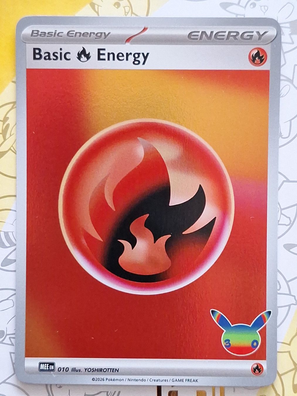 Pokémon Carte collezionabili: Fire Basic Energy Holo - 30th Celebration - Pokémon Englisch – Usato da Altstätten SG venduto da GGsGameshop