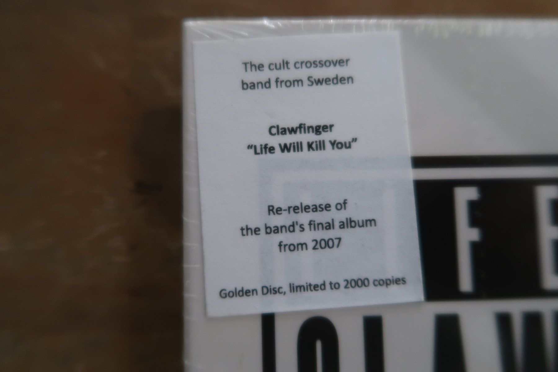 CDs: CLAWFINGER - LIFE WILL KILL YOU - NEUE OVP CD – Neu und originalverpackt aus Basel von Patiscat 1