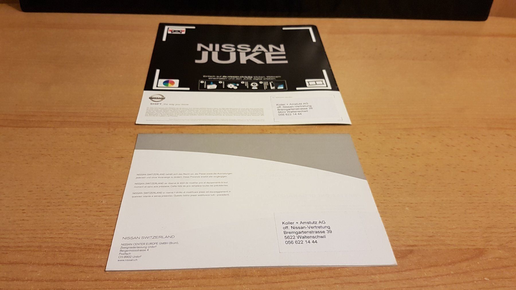 Documenti: Nissan Juke Prospekt/Katalog – Usato da Boswil venduto da MAF_952 1