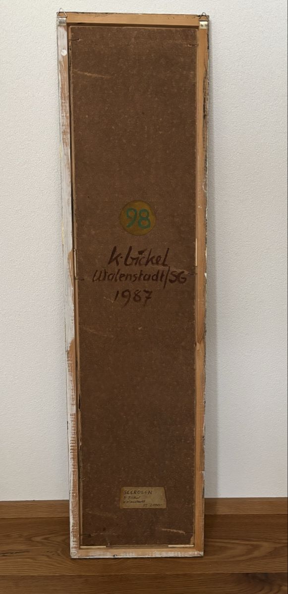 Dipinti: K.Bickel Junior Öl Gemälde 30x115cm – Usato da Flums venduto da Limatools 1