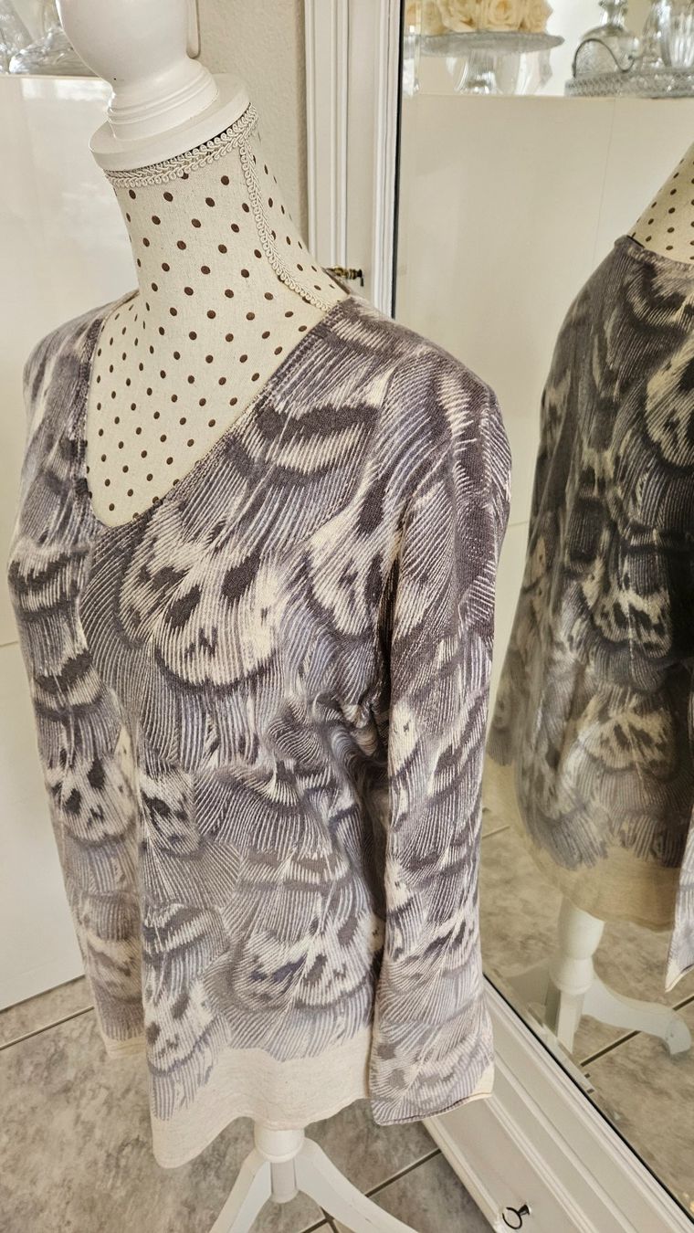 Maglioni & Felpe: Schöner Damenpullover mit Muster, Grösse 42 Wolle/Viskose – Usato da Gossau ZH venduto da fashiontwo 1